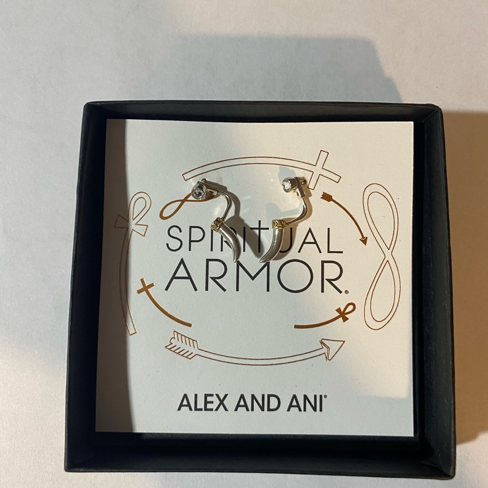 Alex and Ani horn earrings